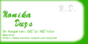 monika duzs business card